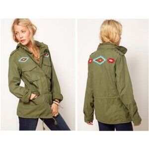 Denim & Supply Ralph Lauren Green Hooded Parka Jacket Size Small 47885